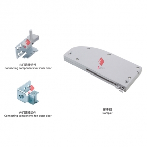 501A-3 Damper for Wardrobe Sliding Door-buffer, damper, soft closing system,sliding door damper